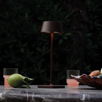 Ideal Lux - Lámpara de exterior LED táctil regulable PURE LED/1,5W/3,7V CRI 90 IP54 marrón