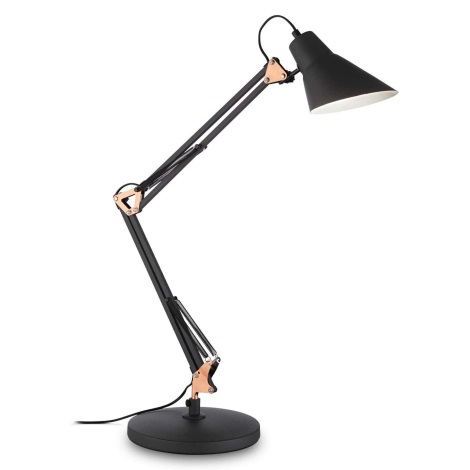 Ideal Lux - Lámpara de mesa 1xE27/42W/230V negro