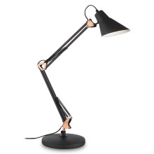 Ideal Lux - Lámpara de mesa 1xE27/60W/230V negro