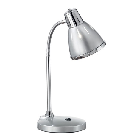 Ideal Lux - Lámpara de mesa 1xE27/60W/230V plateado
