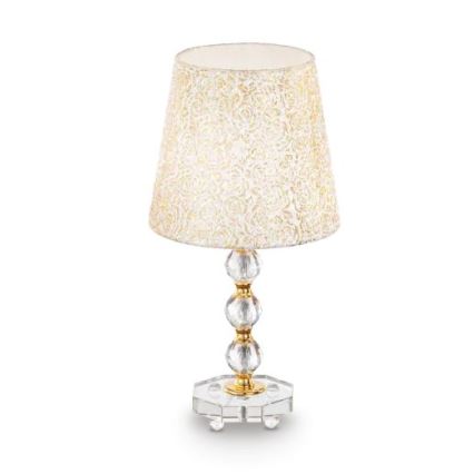 Ideal Lux - Lámpara de mesa de cristal QUEEN 1xE27/60W/230V dorado