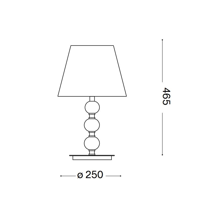 Ideal Lux - Lámpara de mesa de cristal QUEEN 1xE27/60W/230V dorado