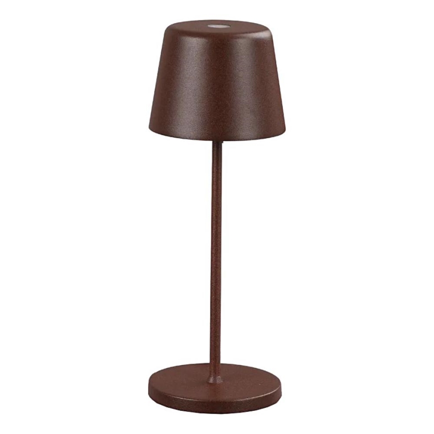 Ideal Lux - Lámpara de mesa LED para exterior táctil regulable CUTE LED/2,5W/3,7V USB 2200-2700K 3000 mAh IP65 marrón