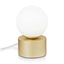 Ideal Lux - Lámpara de mesa LED PERLAGE 1xG9/3W/230V dorado/blanco