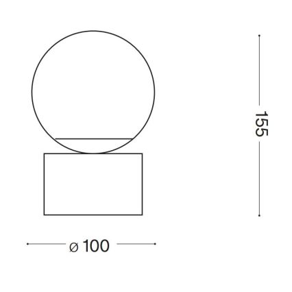 Ideal Lux - Lámpara de mesa LED PERLAGE 1xG9/3W/230V dorado/blanco