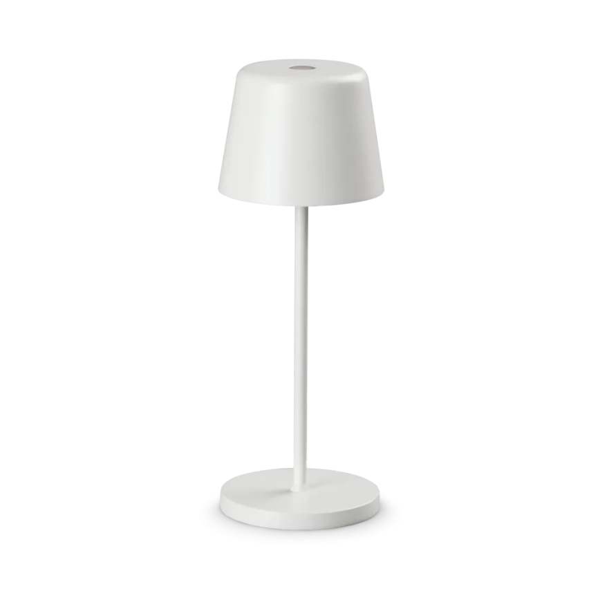 Ideal Lux - Lámpara de sobremesa LED de exterior táctil regulable CUTE LED/2,5W/3,7V USB 2200-2700K IP65 blanco