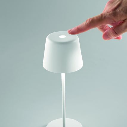 Ideal Lux - Lámpara de sobremesa LED de exterior táctil regulable CUTE LED/2,5W/3,7V USB 2200-2700K IP65 blanco