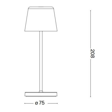 Ideal Lux - Lámpara de sobremesa LED de exterior táctil regulable CUTE LED/2,5W/3,7V USB 2200-2700K IP65 blanco