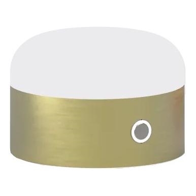 Ideal Lux - Lámpara de mesa regulable LED táctil MIGNON LED/5W/5V 1500 mAh diá. 10 cm CRI 90 latón