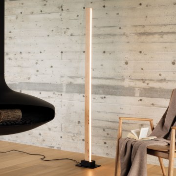 Ideal Lux - Lámpara de pie LED regulable CRAFT LED/26W/230V CRI 90 haya