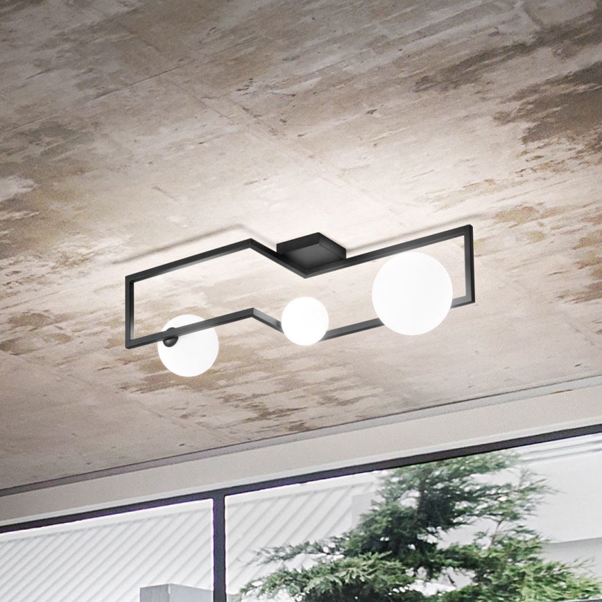 Ideal Lux - Lámpara de techo LED ANGOLO 3xG9/3W/230V negro