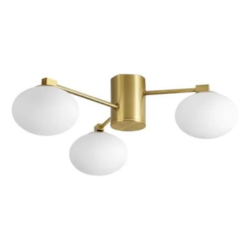 Ideal Lux - Lámpara de techo LED HERMES 3xG9/3W/230V diá. 60 cm dorado