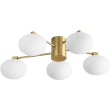 Ideal Lux - Lámpara de techo LED HERMES 5xG9/3W/230V dorado