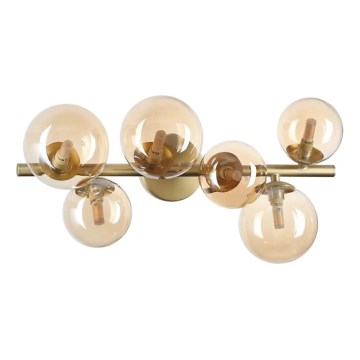 Ideal Lux - Lámpara de techo LED PERLAGE 6xG9/3W/230V 49 cm dorado/ahumado