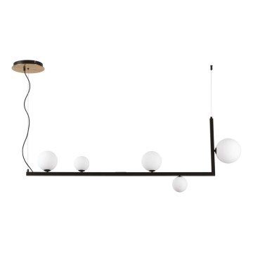 Ideal Lux - Lámpara LED colgante BIRDS 5xG9/3W/230V negro/dorado