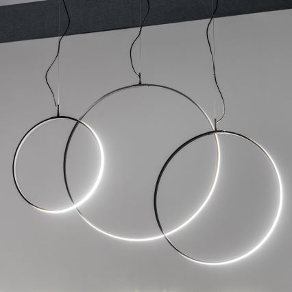 Ideal Lux - Lámpara LED colgante CIRCUS LED/36W/230V diá. 74,5 cm CRI 90 negro