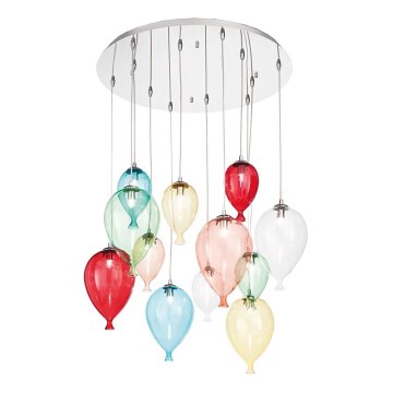 Ideal Lux - Lámpara LED colgante CLOWN 12xG9/3W/230V diá. 60 cm colorido