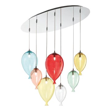 Ideal Lux - Lámpara LED colgante CLOWN 7xG9/3W/230V 80 cm colorido
