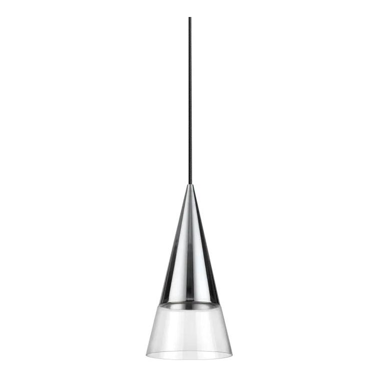 Ideal Lux - Lámpara LED colgante CONO 1xGU10/7W/230V diá. 15 cm CRI 90 cromo brillante
