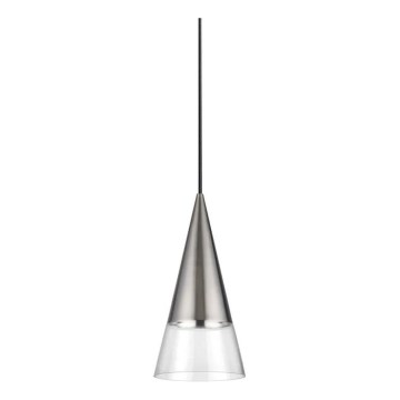 Ideal Lux - Lámpara LED colgante CONO 1xGU10/7W/230V diá. 15 cm CRI 90 cromo mate