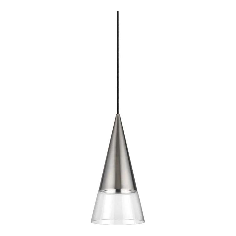 Ideal Lux - Lámpara LED colgante CONO 1xGU10/7W/230V diá. 15 cm CRI 90 cromo mate