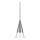 Ideal Lux - Lámpara LED colgante CONO 1xGU10/7W/230V diá. 15 cm CRI 90 cromo mate