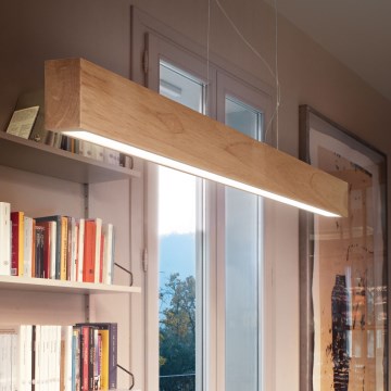 Ideal Lux - Lámpara LED colgante CRAFT LED/32W/230V CRI 90 haya