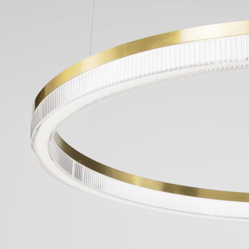 Ideal Lux - Lámpara LED colgante CROWN LED/30W/230V 3000K diá. 60 cm CRI 90 latón