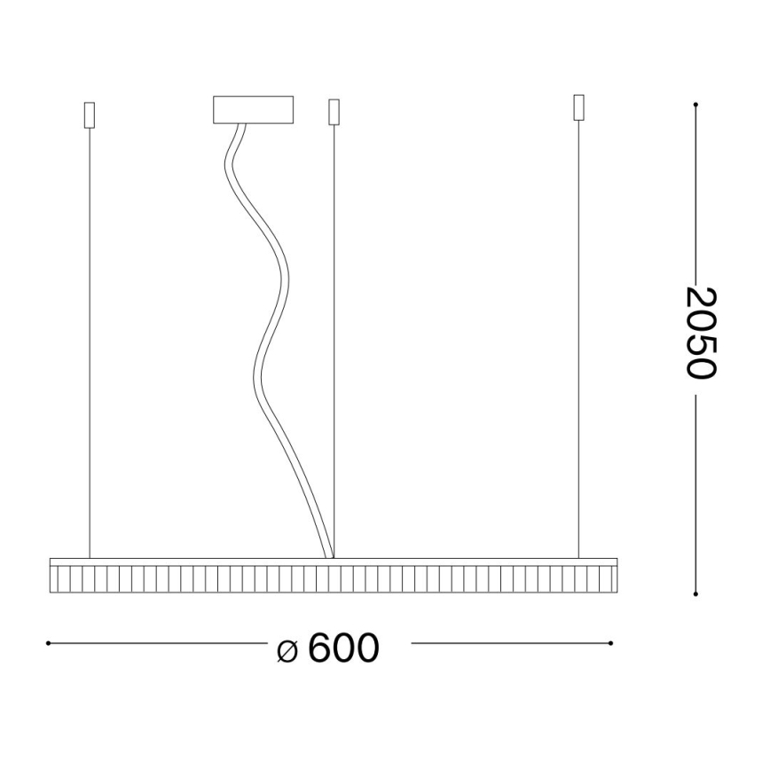 Ideal Lux - Lámpara LED colgante CROWN LED/30W/230V 3000K diá. 60 cm CRI 90 latón