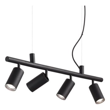 Ideal Lux - Lámpara LED colgante DYNAMITE 4xGU10/7W/230V CRI 90 negro