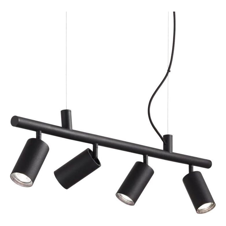 Ideal Lux - Lámpara LED colgante DYNAMITE 4xGU10/7W/230V CRI 90 negro
