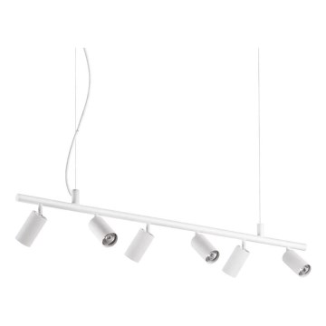 Ideal Lux - Lámpara LED colgante DYNAMITE 6xGU10/7W/230V CRI 90 blanco