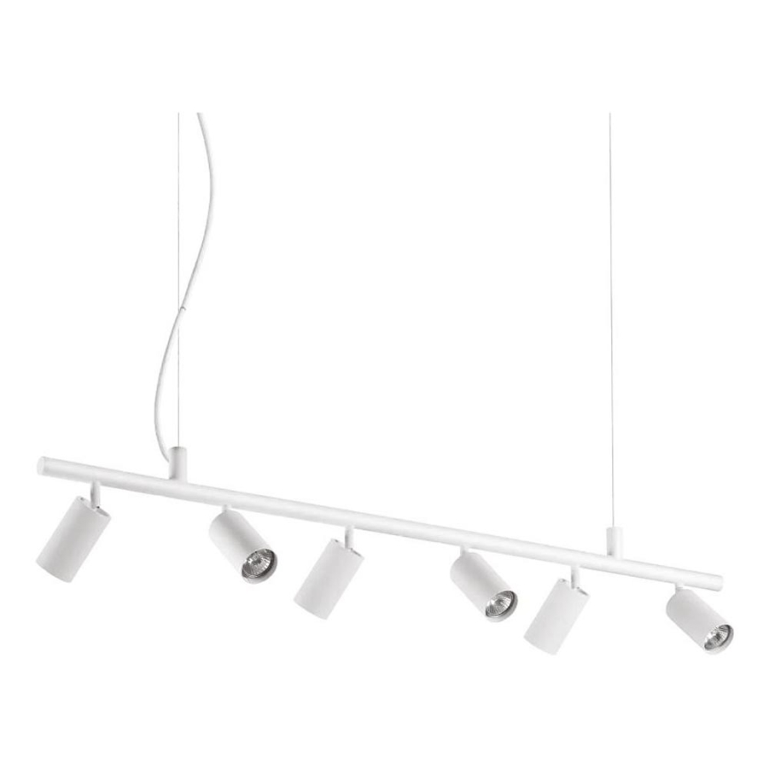 Ideal Lux - Lámpara LED colgante DYNAMITE 6xGU10/7W/230V CRI 90 blanco