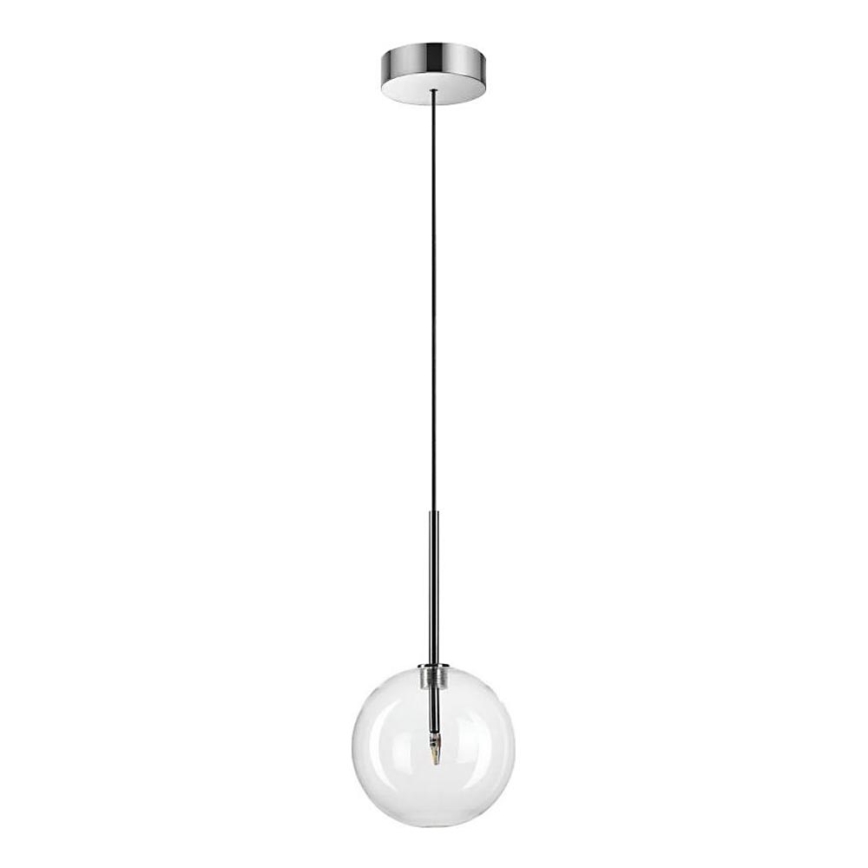 Ideal Lux - Lámpara LED colgante EQUINOXE 1xG4/2W/230V diá. 15 cm cromo brillante/transparente