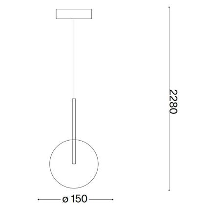 Ideal Lux - Lámpara LED colgante EQUINOXE 1xG4/2W/230V diá. 15 cm cromo brillante/transparente
