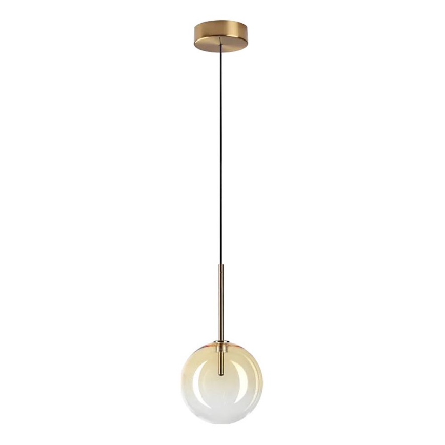 Ideal Lux - Lámpara LED colgante EQUINOXE 1xG4/2W/230V diá. 15 cm latón/ahumado