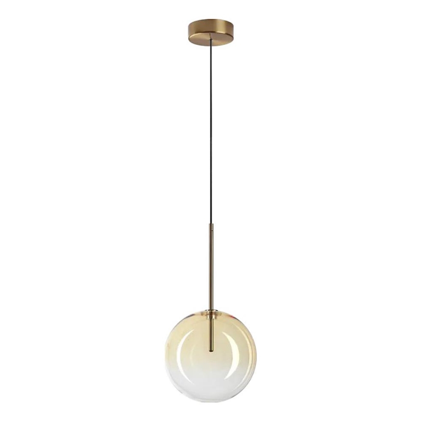 Ideal Lux - Lámpara LED colgante EQUINOXE 1xG4/2W/230V diá. 20 cm latón/ahumado