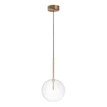 Ideal Lux - Lámpara LED colgante EQUINOXE 1xG4/2W/230V diá. 20 cm latón/transparente