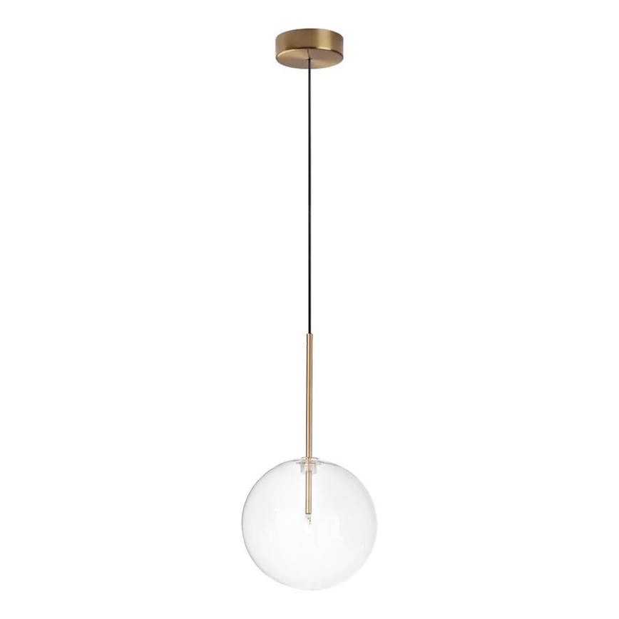 Ideal Lux - Lámpara LED colgante EQUINOXE 1xG4/2W/230V diá. 20 cm latón/transparente
