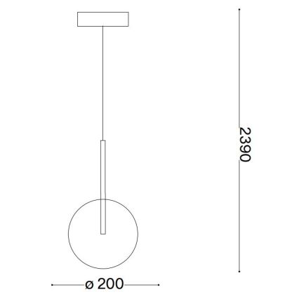 Ideal Lux - Lámpara LED colgante EQUINOXE 1xG4/2W/230V diá. 20 cm latón/transparente