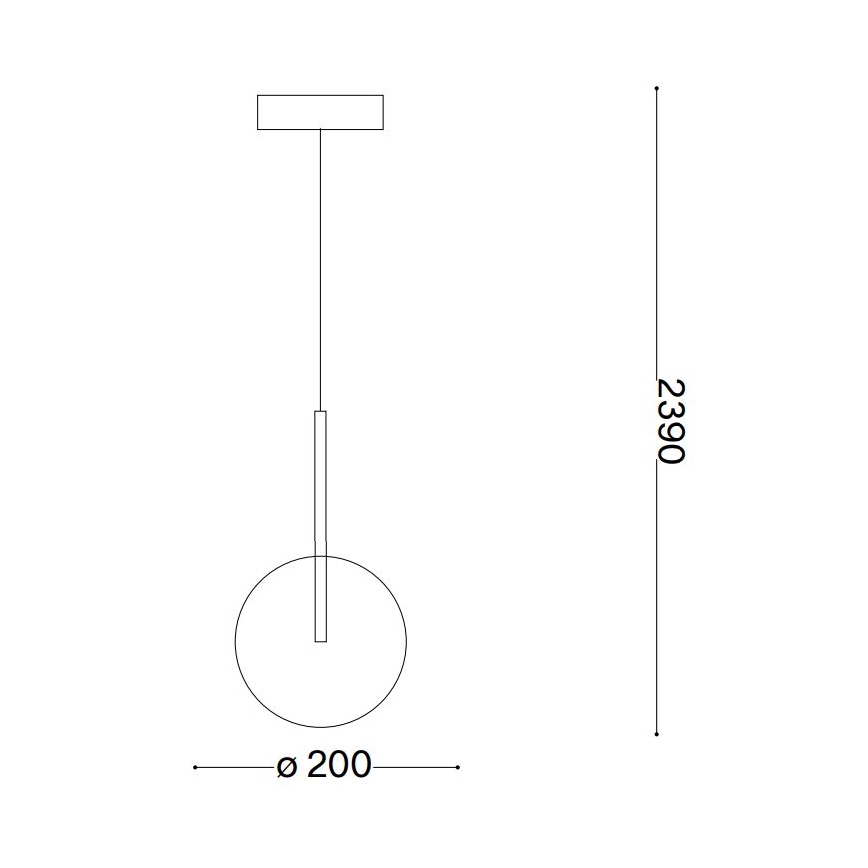 Ideal Lux - Lámpara LED colgante EQUINOXE 1xG4/2W/230V diá. 20 cm latón/transparente