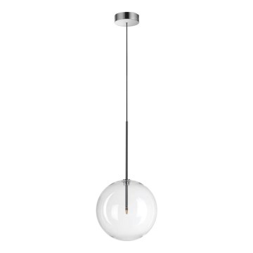 Ideal Lux - Lámpara LED colgante EQUINOXE 1xG4/2W/230V diá. 25 cm cromo brillante/transparente