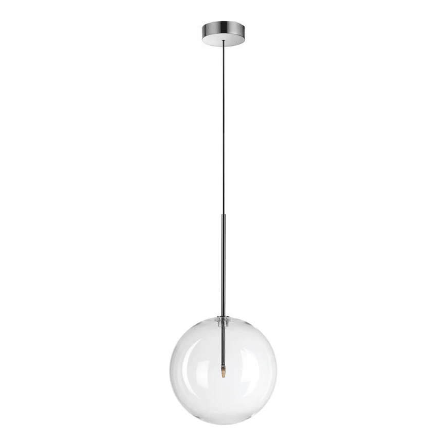 Ideal Lux - Lámpara LED colgante EQUINOXE 1xG4/2W/230V diá. 25 cm cromo brillante/transparente