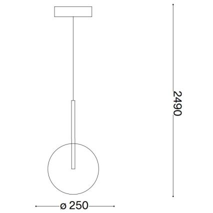 Ideal Lux - Lámpara LED colgante EQUINOXE 1xG4/2W/230V diá. 25 cm cromo brillante/transparente