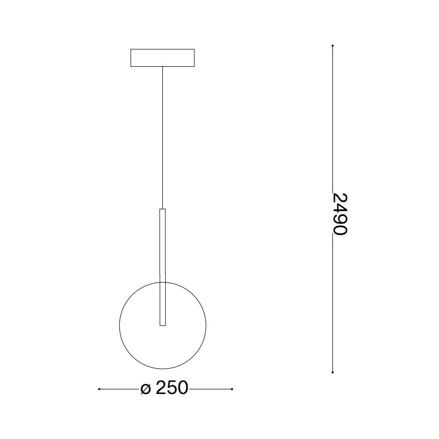 Ideal Lux - Lámpara LED colgante EQUINOXE 1xG4/2W/230V diá. 25 cm cromo brillante/transparente