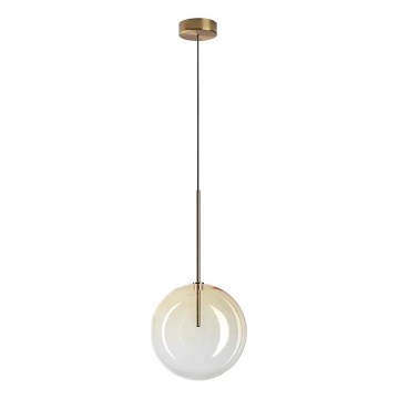 Ideal Lux - Lámpara LED colgante EQUINOXE 1xG4/2W/230V diá. 25 cm latón/ahumado