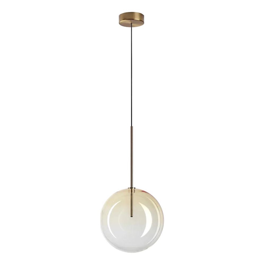 Ideal Lux - Lámpara LED colgante EQUINOXE 1xG4/2W/230V diá. 25 cm latón/ahumado