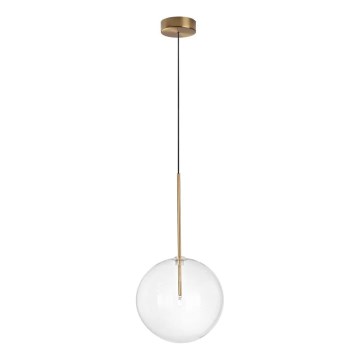 Ideal Lux - Lámpara LED colgante EQUINOXE 1xG4/2W/230V diá. 25 cm latón/transparente