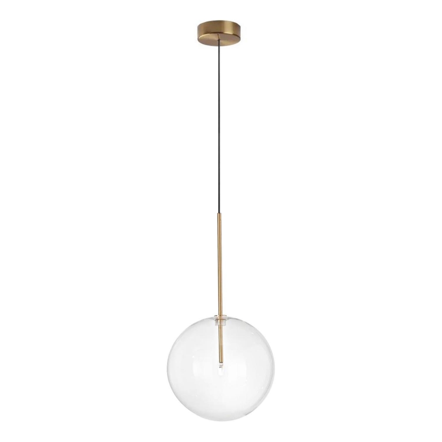 Ideal Lux - Lámpara LED colgante EQUINOXE 1xG4/2W/230V diá. 25 cm latón/transparente
