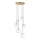 Ideal Lux - Lámpara LED colgante EQUINOXE 6xG4/2W/230V diá. 65 cm latón/transparente